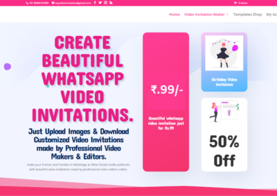 Website for Online Shop Myvideoinvitation.com